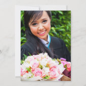 エレガントモダンカスタム写真卒業会 招待状 (裏面)