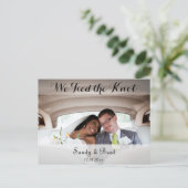 エレガントモダンカスタム写真結婚の発表 ポストカード (スタンド正面)