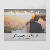 エレガントモダンカスタム写真結婚の発表 ポストカード (正面)