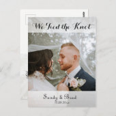 エレガントモダンカスタム写真結婚の発表 ポストカード (正面/裏面)