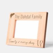 エレガントモダンカスタム名、愛、ハート レーザー彫刻フレーム (左)