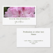 エレガントモダンカスタムPhoto Green Script on White 名刺 (正面/裏面)