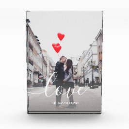 エレガントモダンカップル写真ラブ文字 フォトブロック