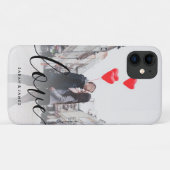 エレガントモダンカップル写真ラブ文字 Case-Mate iPhoneケース (裏面(横))