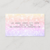 エレガントモダンカラフルグリッター《写真》ぼけ味 名刺 (裏面)