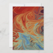 エレガントモダンカラフルシンプル結婚抽象芸術 招待状 (裏面)