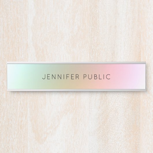 エレガントモダンカラフルテンプレートシンプルデザイン サインプレート (正面)