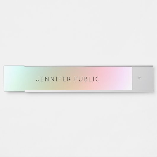 エレガントモダンカラフルテンプレートシンプルデザイン サインプレート (正面)