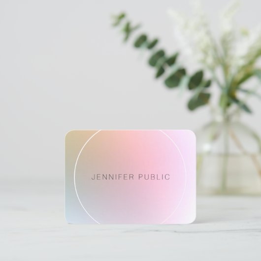 エレガントモダンカラフルプロフェッショナルテンプレート 名刺 (スタンド正面)