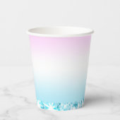 エレガントモダンカラフル勾配グリッター 紙コップ (裏面)