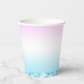 エレガントモダンカラフル勾配グリッター 紙コップ (正面)