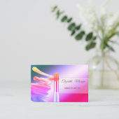 エレガントモダンカラフル口紅 名刺 (スタンド正面)