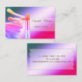 エレガントモダンカラフル口紅 名刺 (正面/裏面)