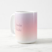 エレガントモダンカラフル手書きトレンディー コーヒーマグカップ (正面左)