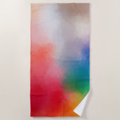 エレガントモダンカラフル抽象芸術空白のテンプレート ビーチタオル (正面)