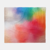 エレガントモダンカラフル抽象芸術空白のテンプレート フリースブランケット (正面(横))