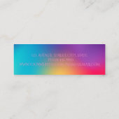 エレガントモダンカラフルInstagram Social スキニー名刺 (裏面)