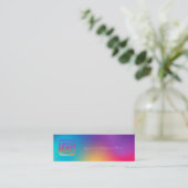 エレガントモダンカラフルInstagram Social スキニー名刺 (スタンド正面)