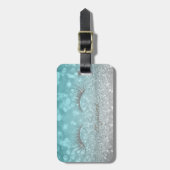 エレガントモダンガーリー、キラキラ ラゲッジタグ (正面縦)