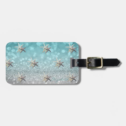 エレガントモダンガーリー，キラキラ，《写真》ぼけ味，ヒトデ ラゲッジタグ (正面横)