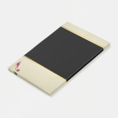 エレガントモダンガーリー，黒，クリーム，花ヒール ポストイット (アングル)