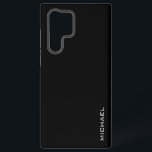エレガントモダンギフトモノグラム名最高の黒 SAMSUNG GALAXY S22 ULTRAケース<br><div class="desc">ミニマモダンリストエレガントデザインモノグラム名テンプレート最高のギフト黒と白のトレンディーの電話ケース&アクセサリー/サムスンのケース/銀河系S22ウルトラケース。</div>