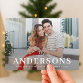 エレガントモダンクスタイリッシュリ写真レッド シーズンカード