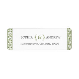 エレガントモダンクラシックヴィンテージ差出人住所 ラベル