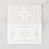 エレガントモダンクラシックヴィンテージ結婚式座席表 プレイスカード (外部開封)