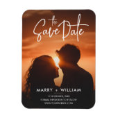 エレガントモダンクラシック写真の結婚式 マグネット (縦)