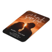 エレガントモダンクラシック写真の結婚式 マグネット (左側)