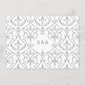 エレガントモダンクラシック結婚詳細カード エンクロージャーカード (裏面)