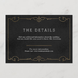 エレガントモダンクラシック結婚詳細カード エンクロージャーカード