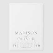 エレガントモダンクラシック結婚s. ベラム紙招待状 (正面)