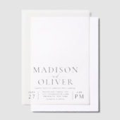 エレガントモダンクラシック結婚s. ベラム紙招待状 (オフセット)