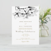 エレガントモダンクラシック金ゴールド結婚ズ 招待状 (スタンド正面)