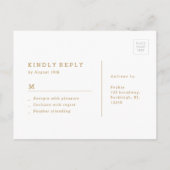 エレガントモダンクラシック インビテーションポストカード (裏面)