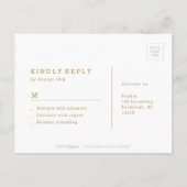 エレガントモダンクラシック インビテーションポストカード (裏面)