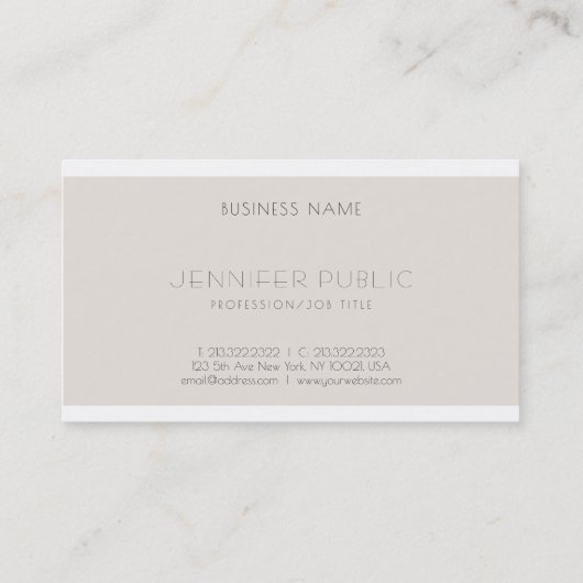 エレガントモダンクリエイティブ芸術的 名刺 (裏面)