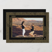 エレガントモダンクリスマスのカップル写真 シーズンカード (正面/裏面)