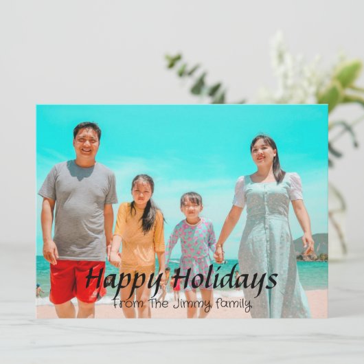 エレガントモダンクリスマスの台本の写真 シーズンカード (スタンド正面)