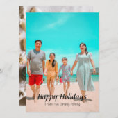 エレガントモダンクリスマスの台本の写真 シーズンカード (正面/裏面)