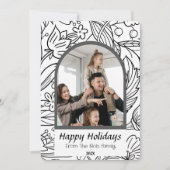 エレガントモダンクリスマスの台本の写真 シーズンカード (正面)
