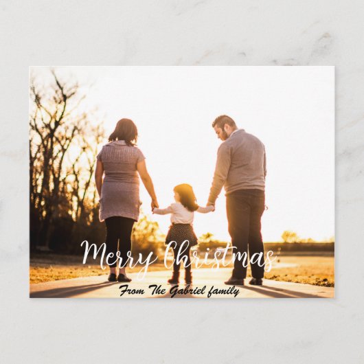 エレガントモダンクリスマスの台本の写真 シーズンポストカード (正面)