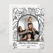 エレガントモダンクリスマスの台本の写真 シーズンポストカード (正面/裏面)