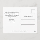 エレガントモダンクリスマスの台本の写真 シーズンポストカード (裏面)