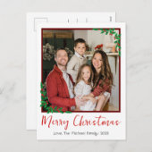 エレガントモダンクリスマスの台本の写真 シーズンポストカード (正面/裏面)