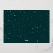 エレガントモダンクリスマスの木1枚の緑の金ゴールド 箔シーズンカード (裏面)