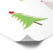 エレガントモダンクリスマスツリーアートプリント ポスター (角)