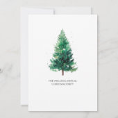 エレガントモダンクリスマスパーティー家族 招待状 (裏面)